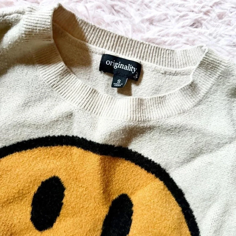 Retro Groovy Hipster 90s Vibe Skater Nostalgic Crop Sweater Womens S Punk Grunge
